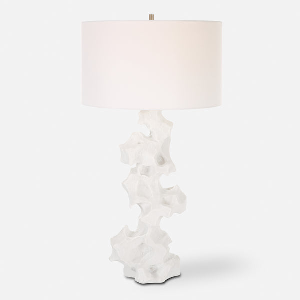 Lighting Remnant White Marble Table Lamp 
