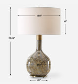 Lighting Rhine Brown Glass Table Lamp 