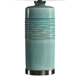 Lighting Rila Distressed Teal Table Lamp 