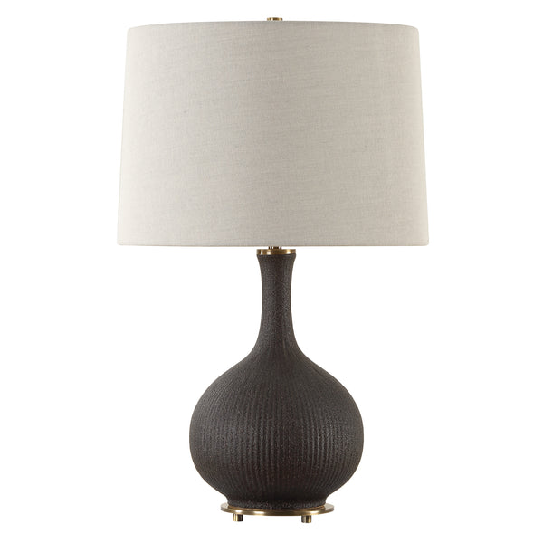 Lighting Rimini Black Glaze Table Lamp 