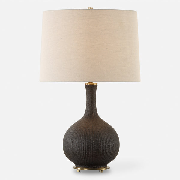 Lighting Rimini Black Glaze Table Lamp 