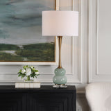 Lighting Sanctuary Green Gray Table Lamp 