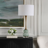 Lighting Sanctuary Green Gray Table Lamp 