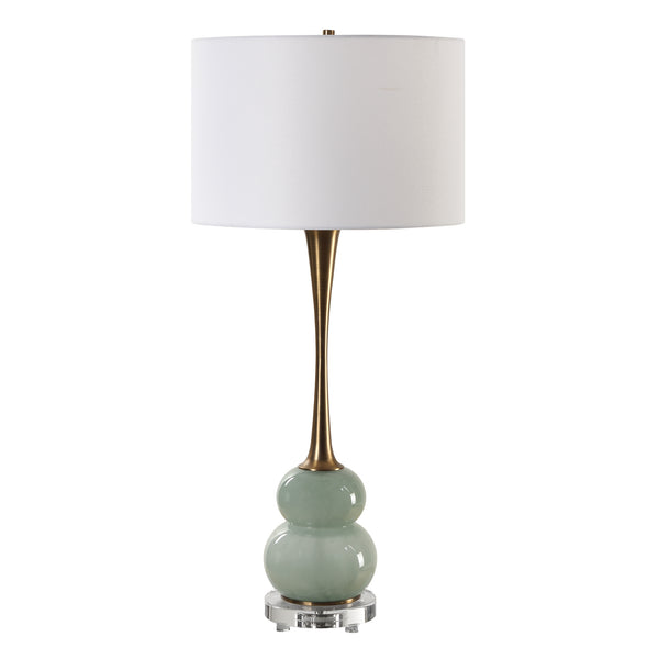 Lighting Sanctuary Green Gray Table Lamp 