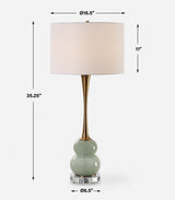 Lighting Sanctuary Green Gray Table Lamp 