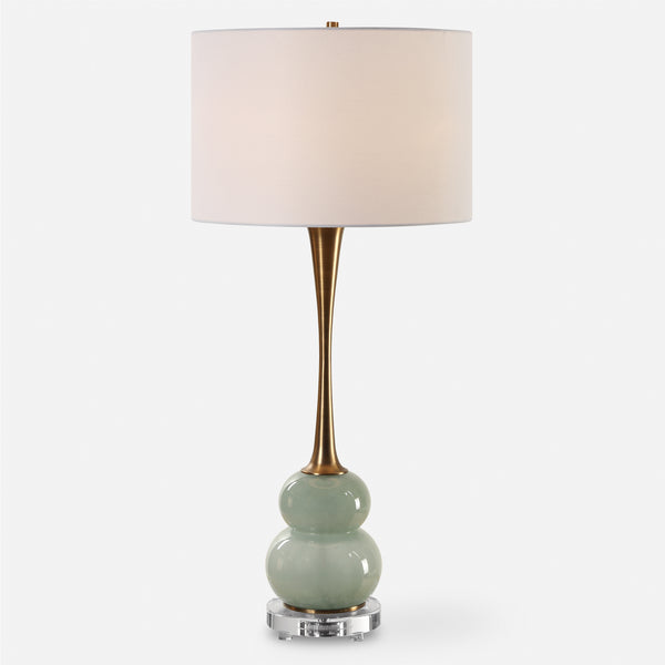 Lighting Sanctuary Green Gray Table Lamp 