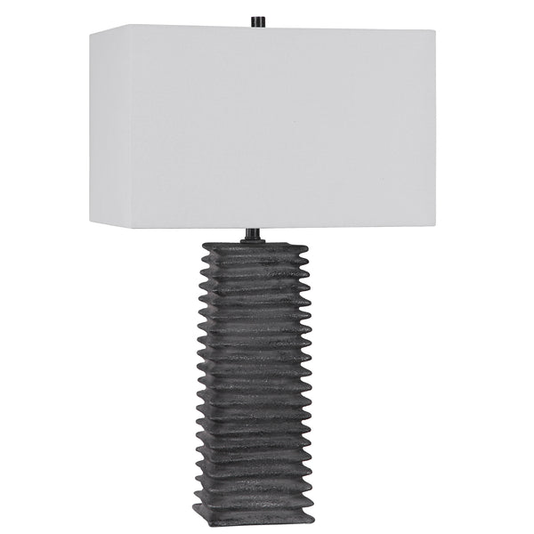 Lighting Sanderson Metallic Charcoal Table Lamp 