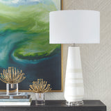 Lighting Santino Crackled Ivory Table Lamp 