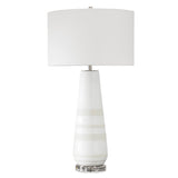 Lighting Santino Crackled Ivory Table Lamp 