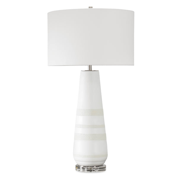Lighting Santino Crackled Ivory Table Lamp 