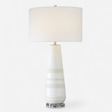 Lighting Santino Crackled Ivory Table Lamp 