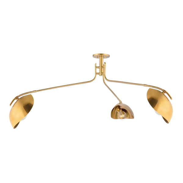 Lighting - Semi Flush Avondale 3 Light Semi Flush // Aged Brass 