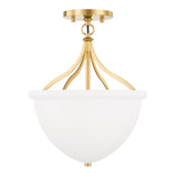 Lighting - Semi Flush Browne 1 Light Semi Flush // Aged Brass 