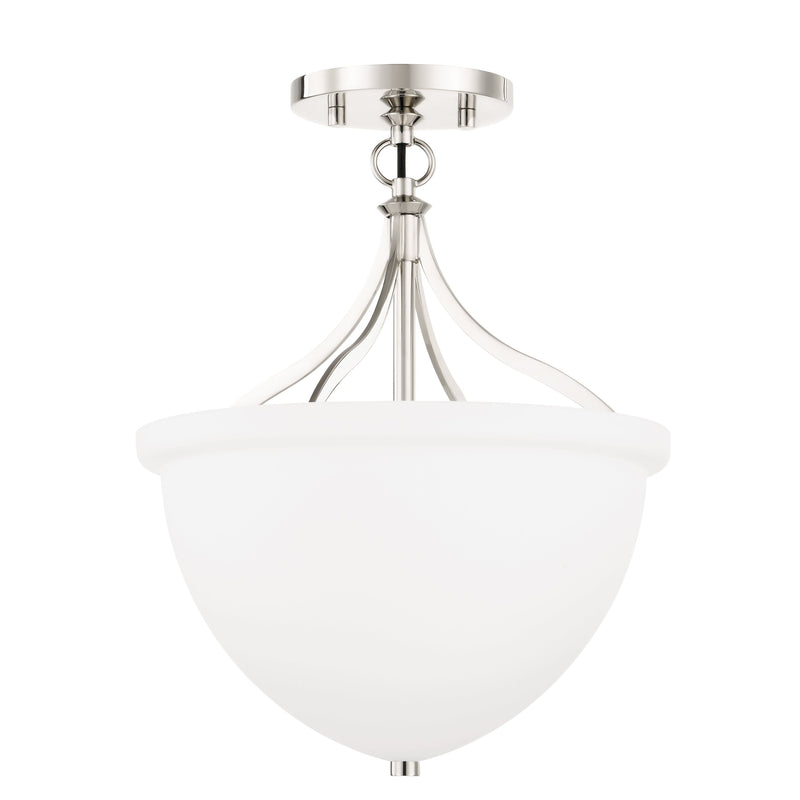 Lighting - Semi Flush Browne 1 Light Semi Flush // Polished Nickel 