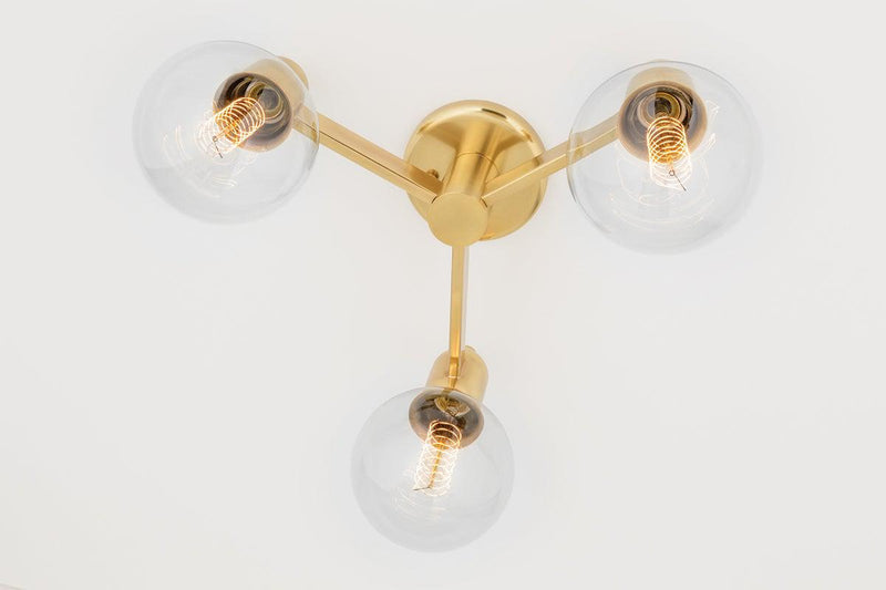 Lighting - Semi Flush Bryce 3 Light Semi Flush // Aged Brass 