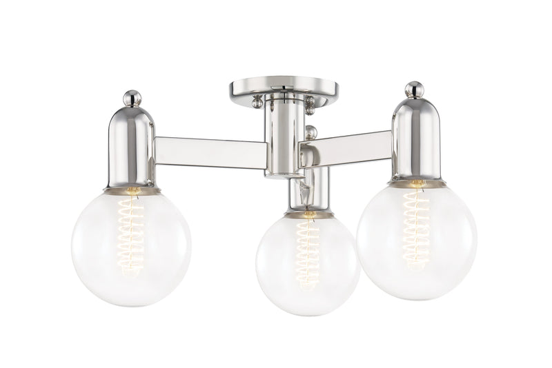 Lighting - Semi Flush Bryce 3 Light Semi Flush // Polished Nickel 