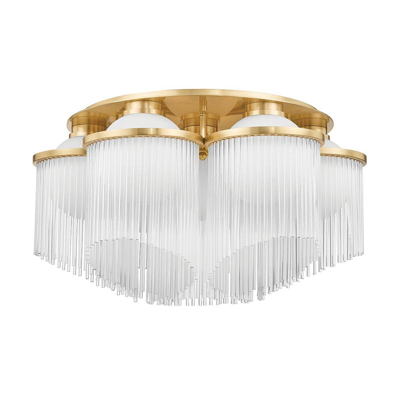 Lighting - Semi Flush Celestial 7 Light Semi Flush // Aged Brass 