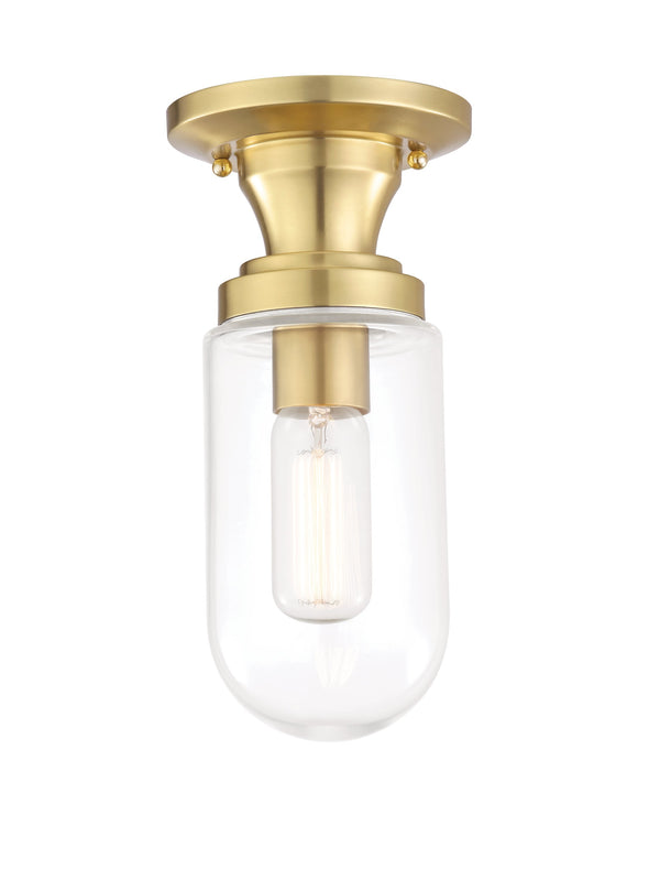 Lighting - Semi Flush Clara 1 Light Semi Flush // Aged Brass 
