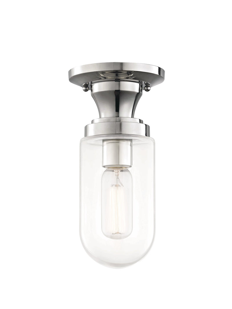 Lighting - Semi Flush Clara 1 Light Semi Flush // Polished Nickel 