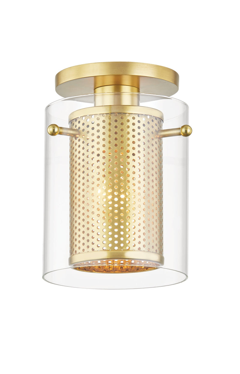 Lighting - Semi Flush Elanor 1 Light Semi Flush // Aged Brass 