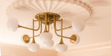 Lighting - Semi Flush Fleming 8 Light Semi Flush // Aged Brass 