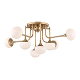 Lighting - Semi Flush Fleming 8 Light Semi Flush // Aged Brass 