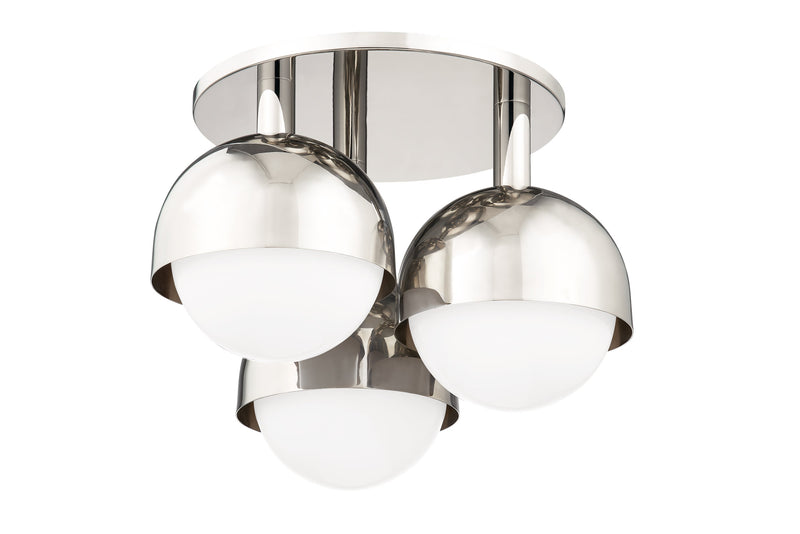 Lighting - Semi Flush Foster 3 Light Semi Flush // Polished Nickel 