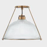 Lighting - Semi Flush Glint 1 Light Semi Flush Mount // Patina Brass // Large 