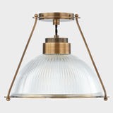 Lighting - Semi Flush Glint 1 Light Semi Flush Mount // Patina Brass // Small 