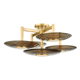 Lighting - Semi Flush Griston 5 Light Semi Flush // Aged Brass 