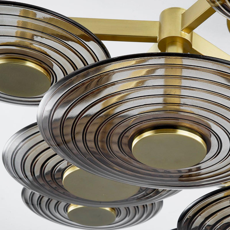 Lighting - Semi Flush Griston 9 Light Semi Flush // Aged Brass 