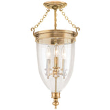 Lighting - Semi Flush Hanover 3 Light Semi Flush // Aged Brass // Large 