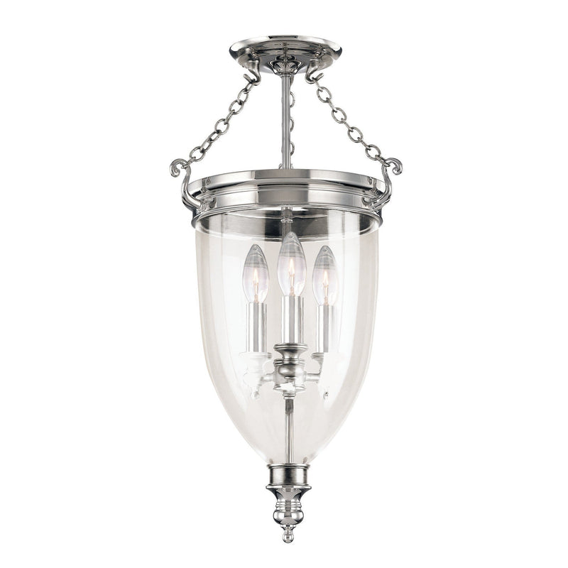 Lighting - Semi Flush Hanover 3 Light Semi Flush // Polished Nickel // Large 