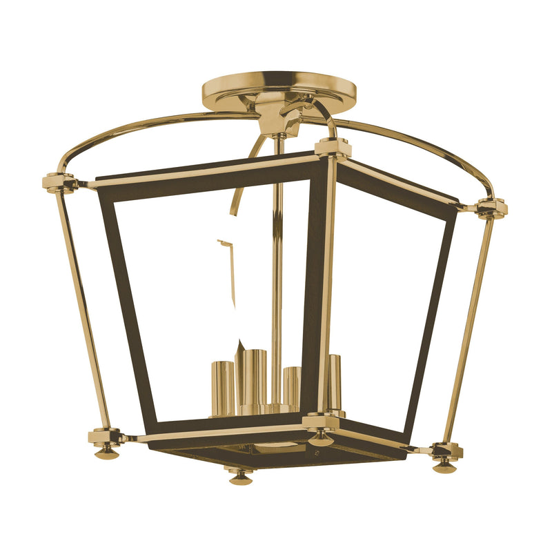 Lighting - Semi Flush Hollis 4 Light Semi Flush // Aged Brass 