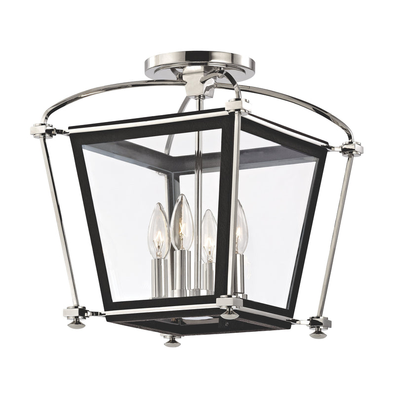 Lighting - Semi Flush Hollis 4 Light Semi Flush // Polished Nickel 