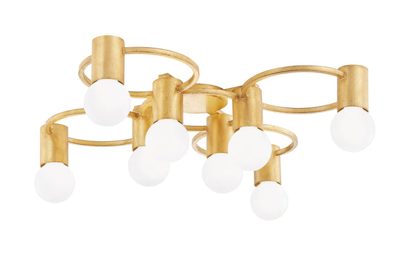 Lighting - Semi Flush Hope 8 Light Semi Flush // Gold Leaf 