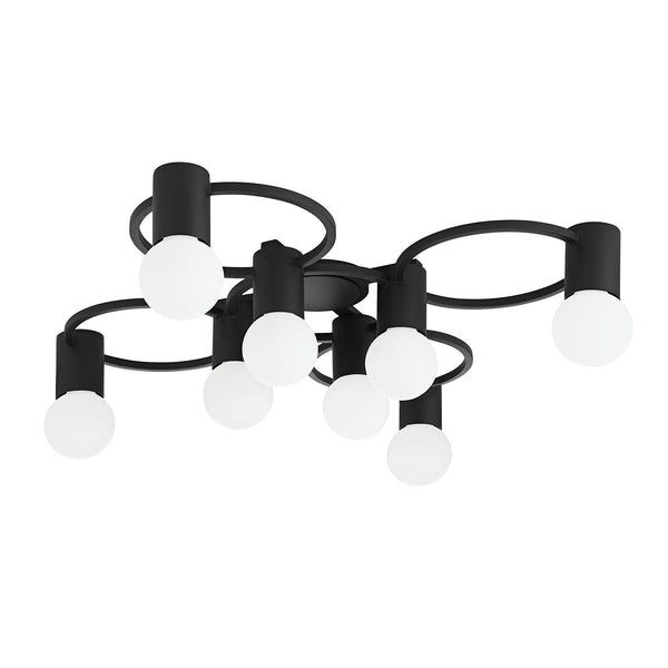 Lighting - Semi Flush Hope 8 Light Semi Flush // Textured Black 