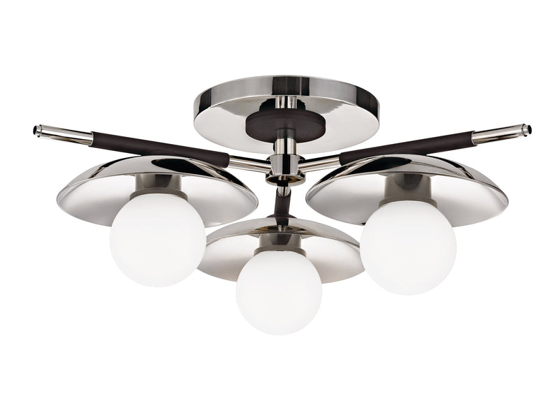 Lighting - Semi Flush Julien 3 Light Semi Flush // Polished Nickel 