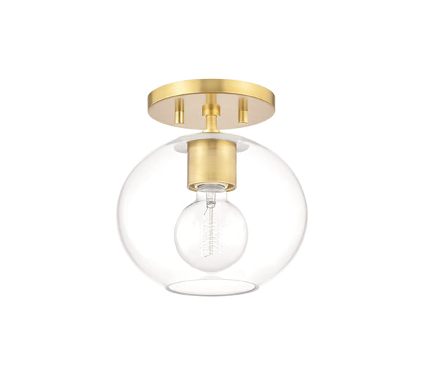 Lighting - Semi Flush Margot 1 Light Semi Flush // Aged Brass 