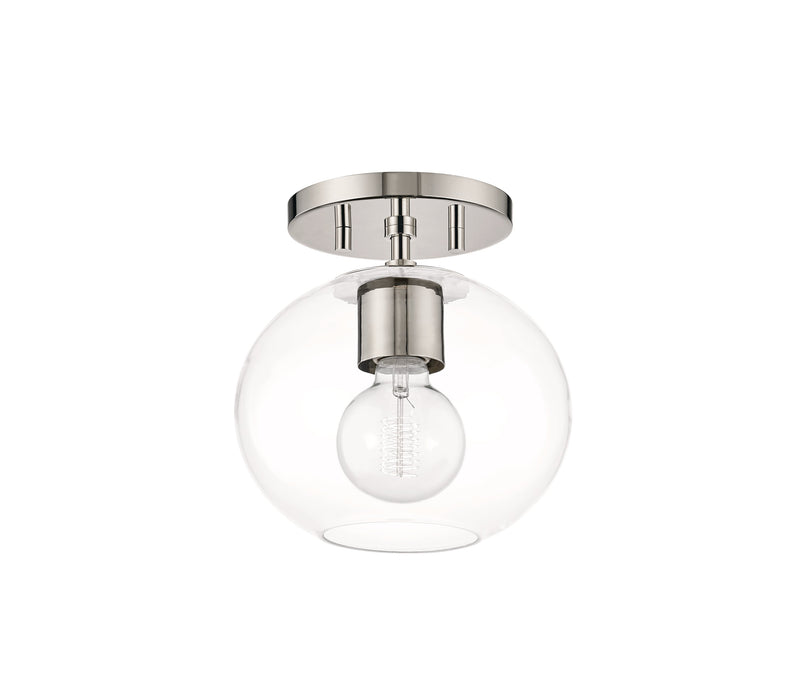 Lighting - Semi Flush Margot 1 Light Semi Flush // Polished Nickel 