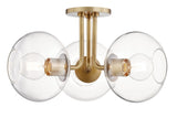 Lighting - Semi Flush Margot 3 Light Semi Flush // Aged Brass 