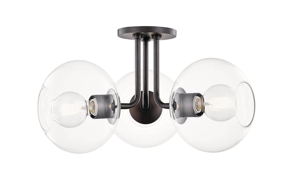 Lighting - Semi Flush Margot 3 Light Semi Flush // Old Bronze 