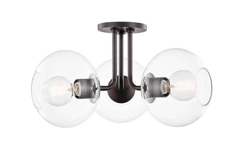 Lighting - Semi Flush Margot 3 Light Semi Flush // Old Bronze 