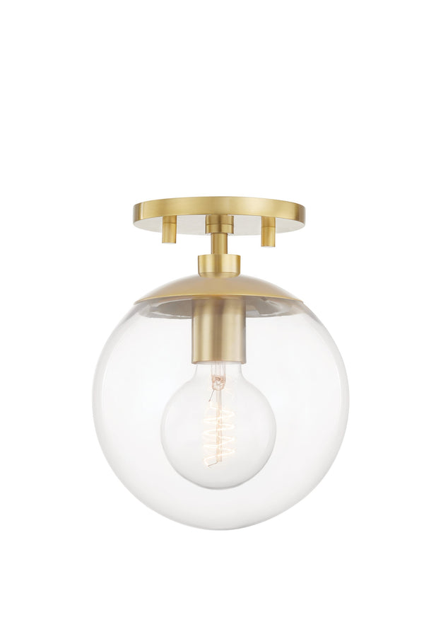 Lighting - Semi Flush Meadow 1 Light Semi Flush // Aged Brass 