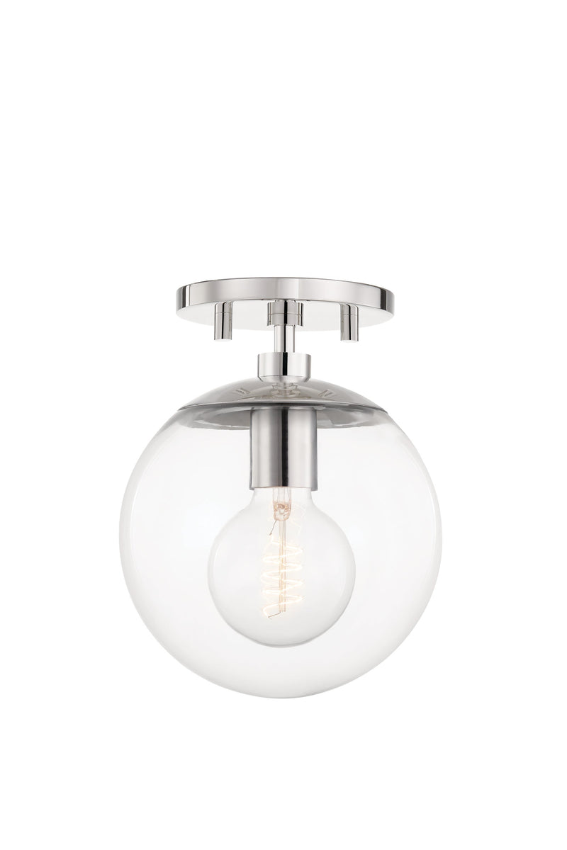 Lighting - Semi Flush Meadow 1 Light Semi Flush // Polished Nickel 