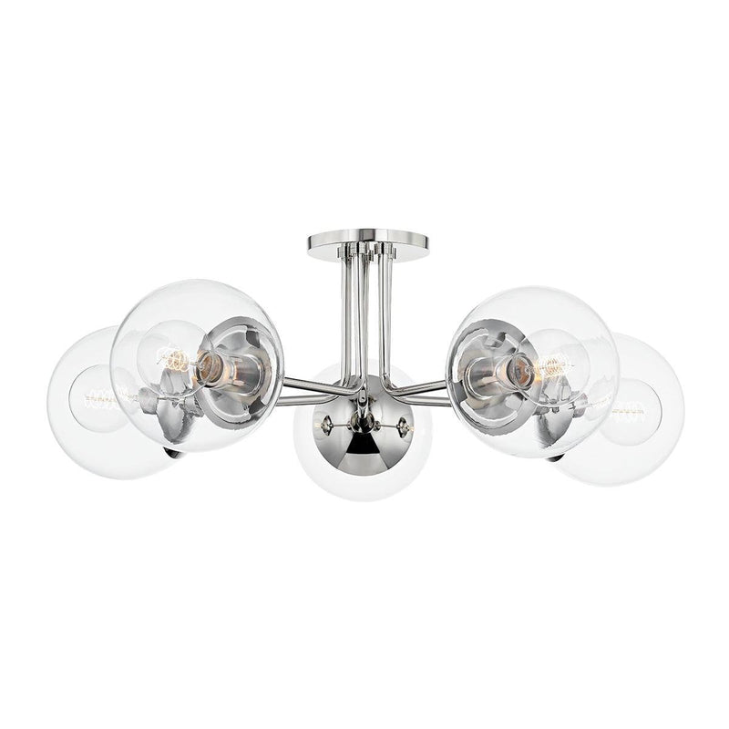 Lighting - Semi Flush Meadow 5 Light Semi Flush // Polished Nickel 