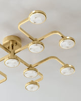 Lighting - Semi Flush Meander 13 Light Semi Flush // Aged Brass 