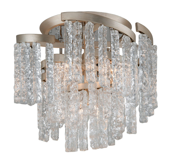 Lighting - Semi Flush Mont Blanc 5lt Semi Flush // Modern Silver Leaf 