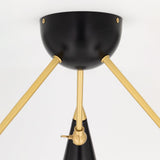 Lighting - Semi Flush Moxie 3 Light Semi Flush // Aged Brass & Black 