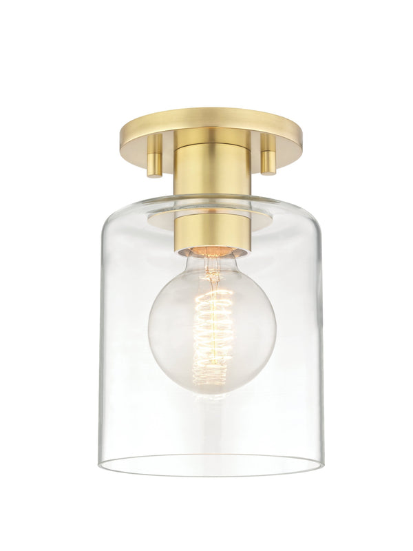 Lighting - Semi Flush Neko 1 Light Semi Flush // Aged Brass 